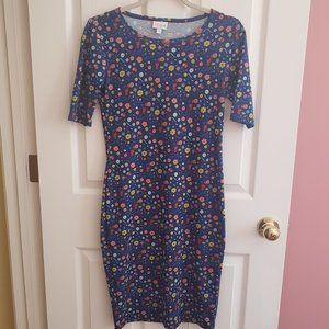 LuLaRoe Julia floral dress knee length pencil XS